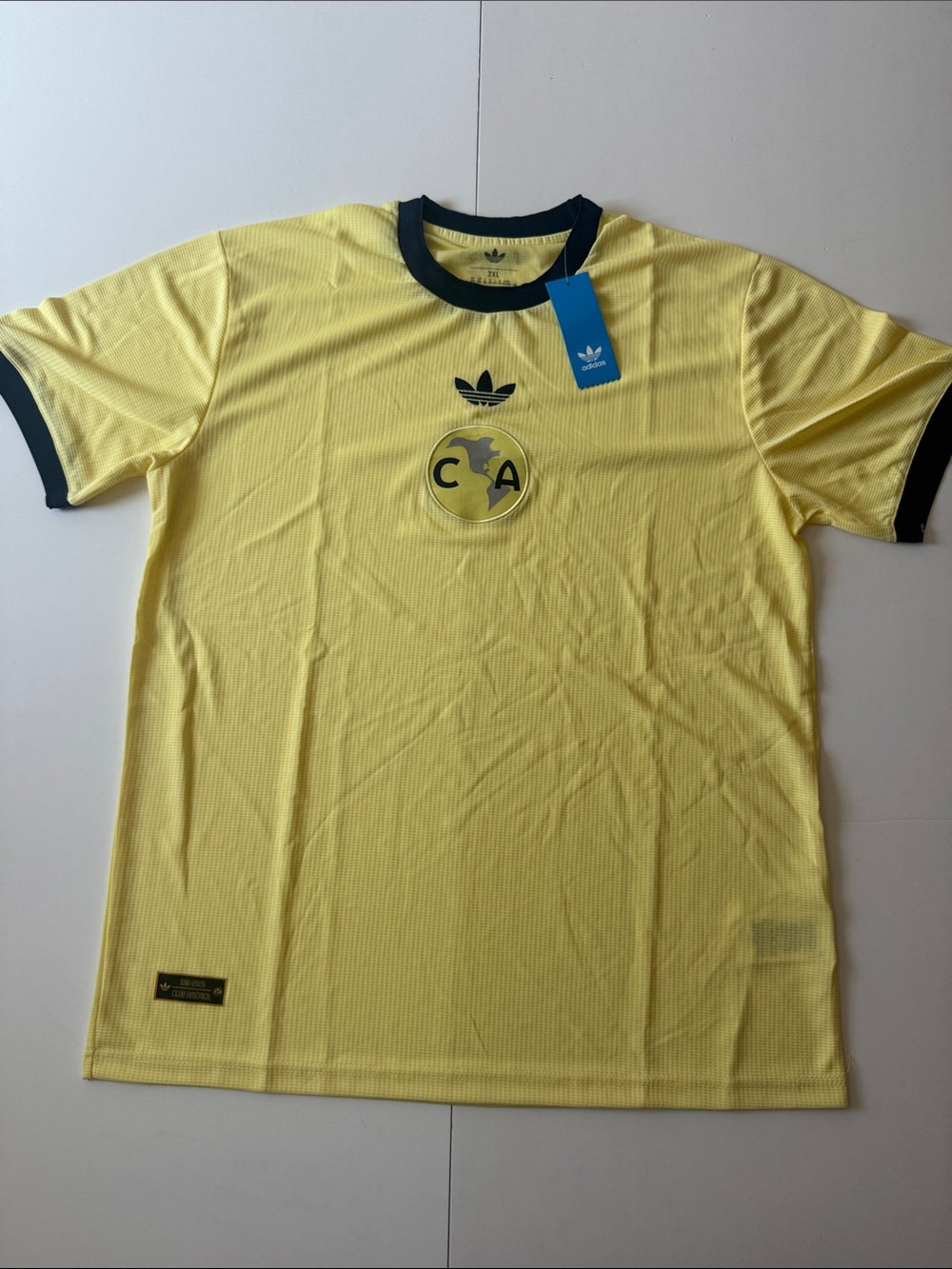 adidas yellow 100th anniversary club america soccer jersey